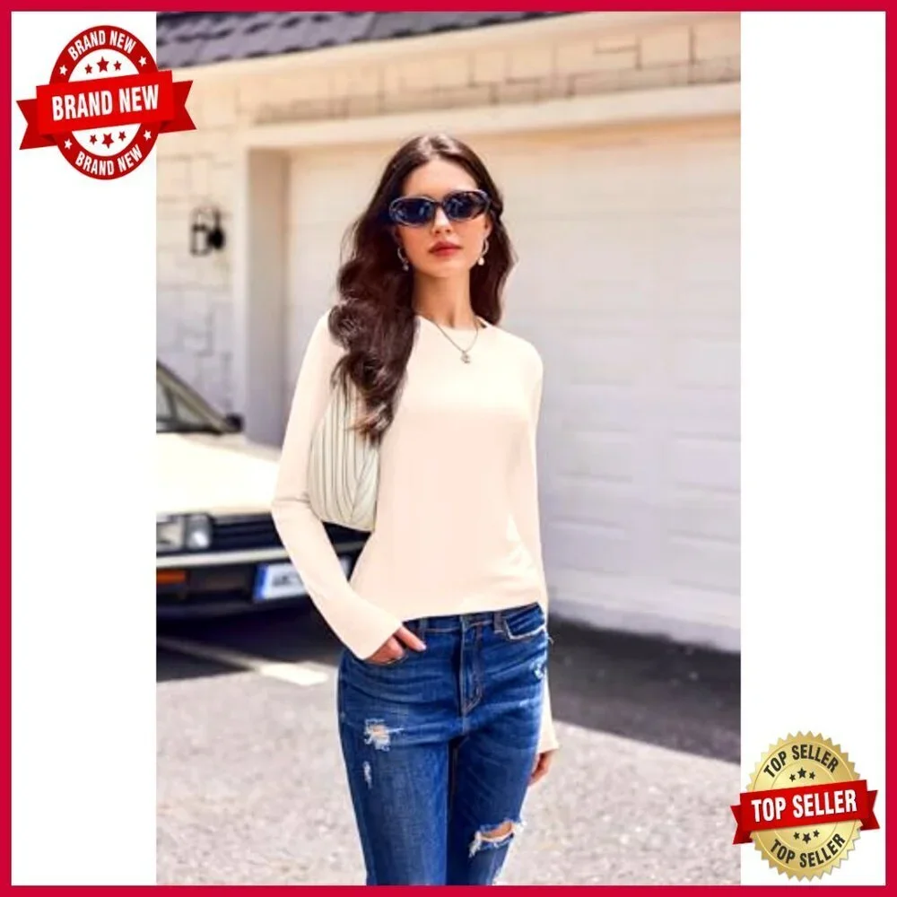 Long Sleeve Thermal Tops 3 Pack, Loose Fit Base Layer, Polyester Spandex